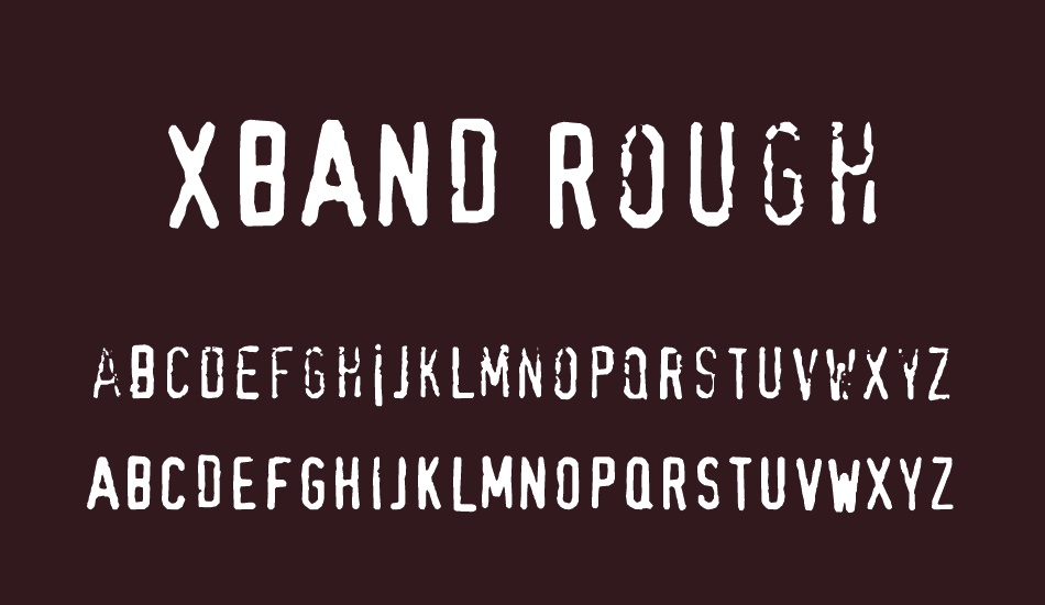 XBAND Rough free font