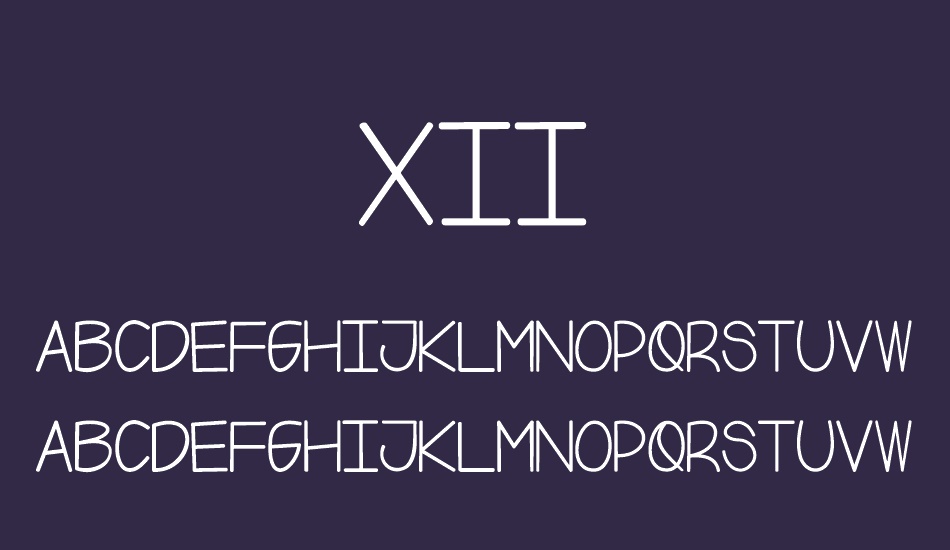 xii font