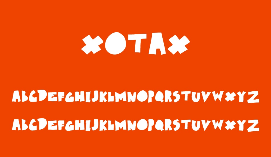 xotax font