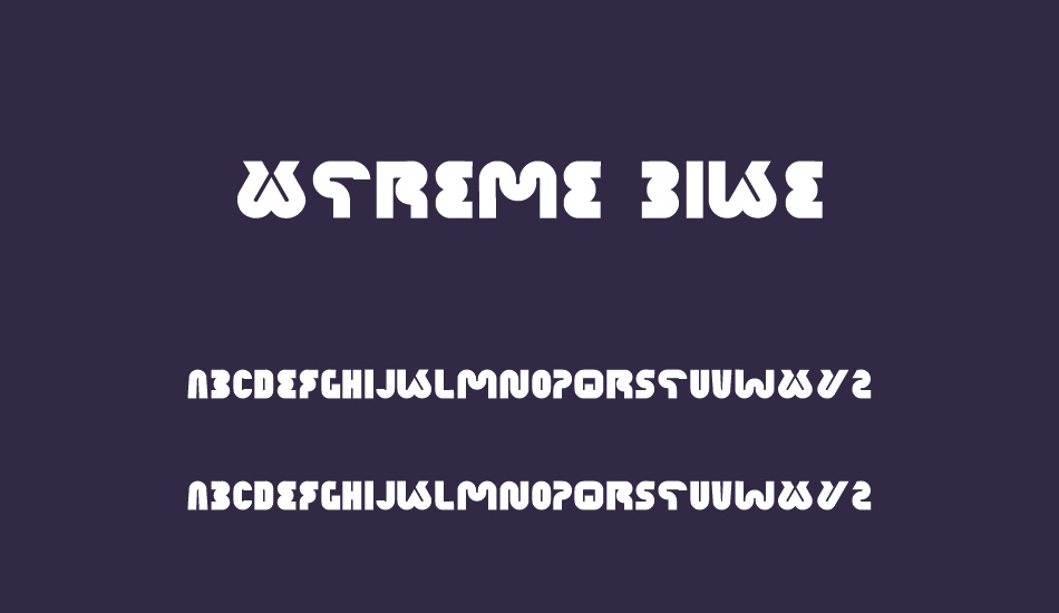 xtreme-bike font