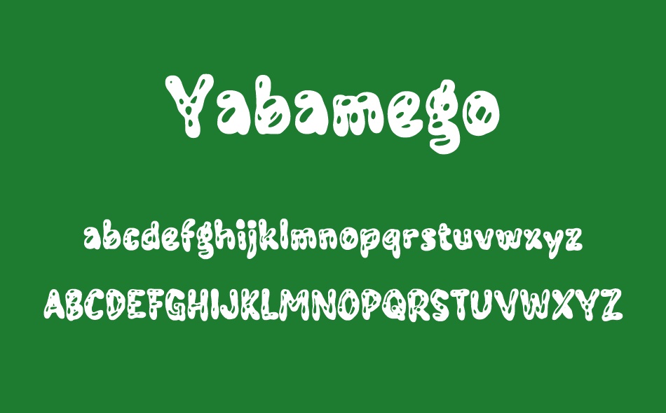 Yabamego font
