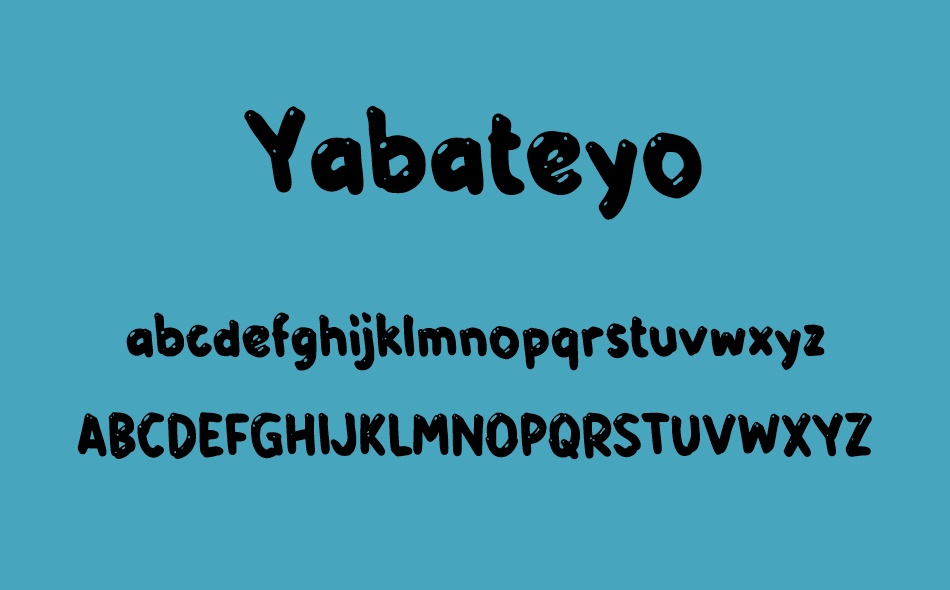 Yabateyo font