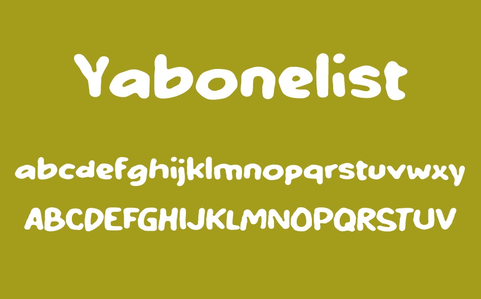Yabonelist font