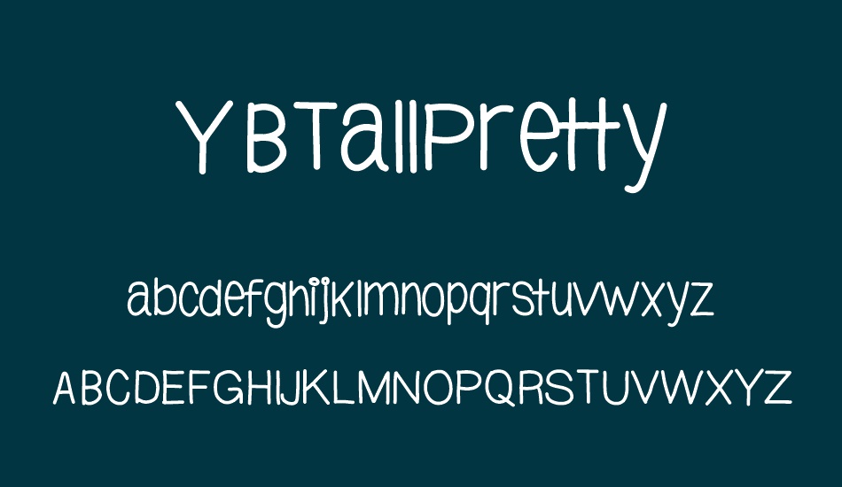 ybtallpretty font