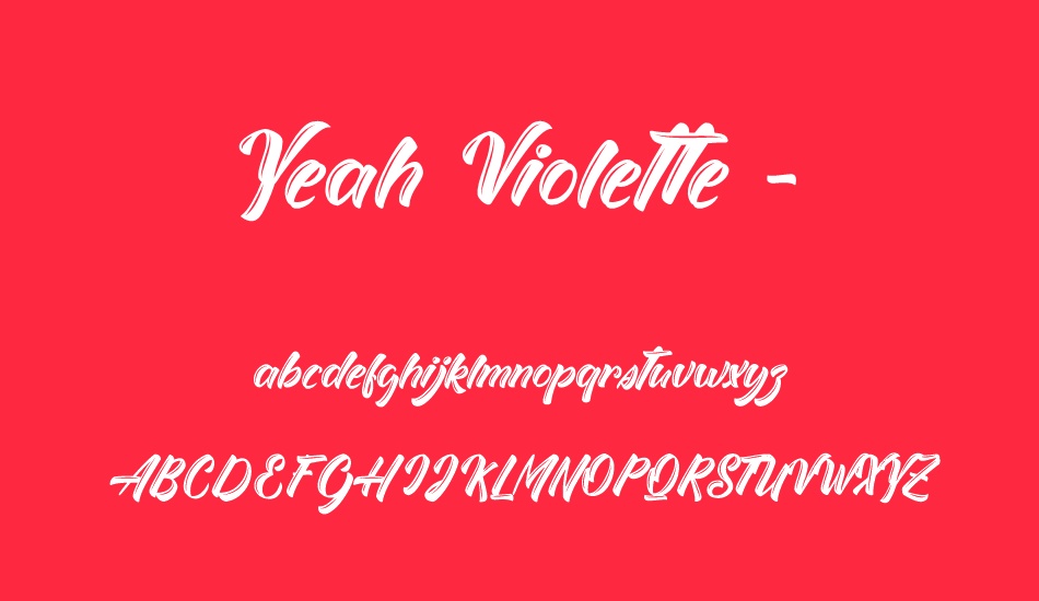 yeah-violette---personal-use font