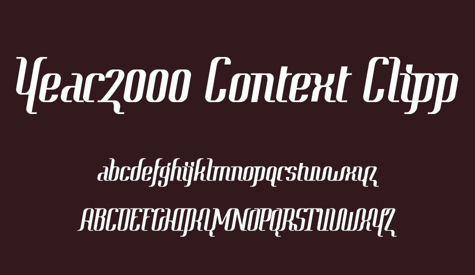 Year2000 Context Clipped font