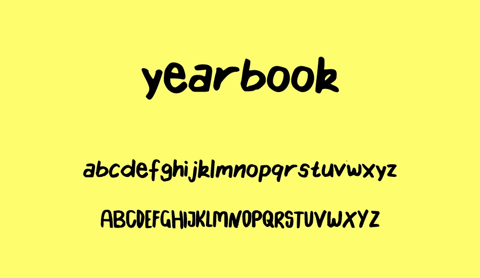 yearbook font