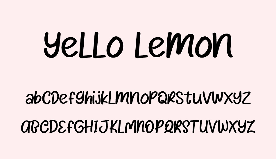 yello-lemon font