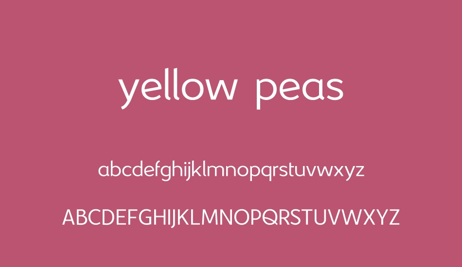 yellow-peas font