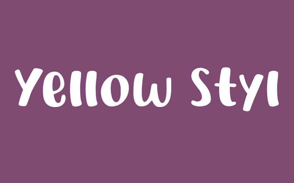 Yellow Style font big