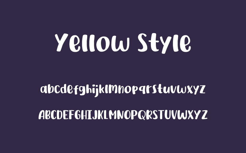 Yellow Style font