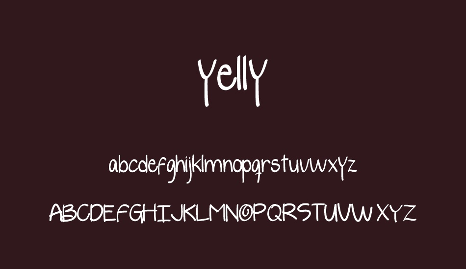 yelly font