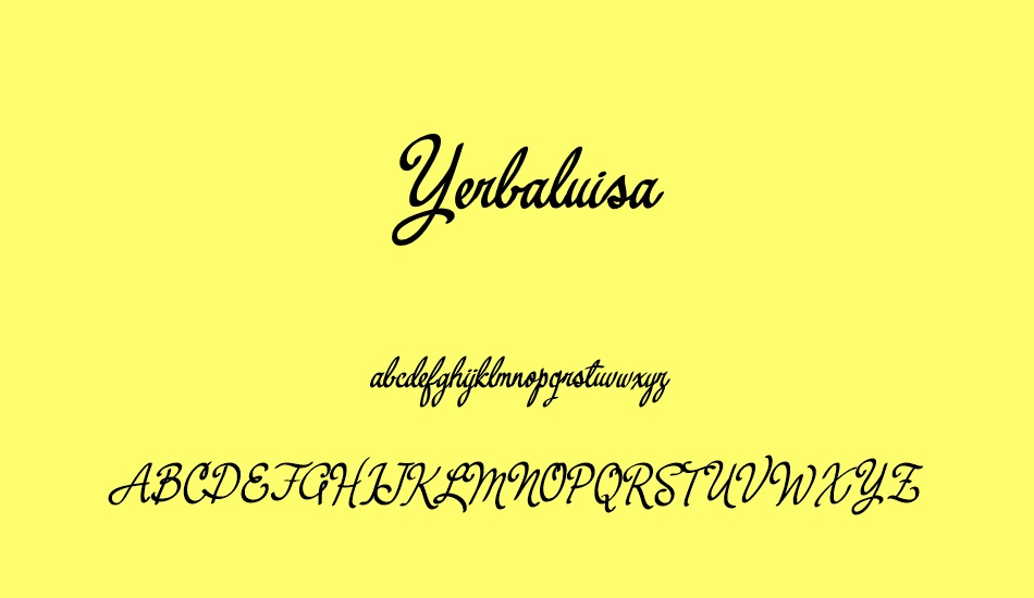 yerbaluisa font