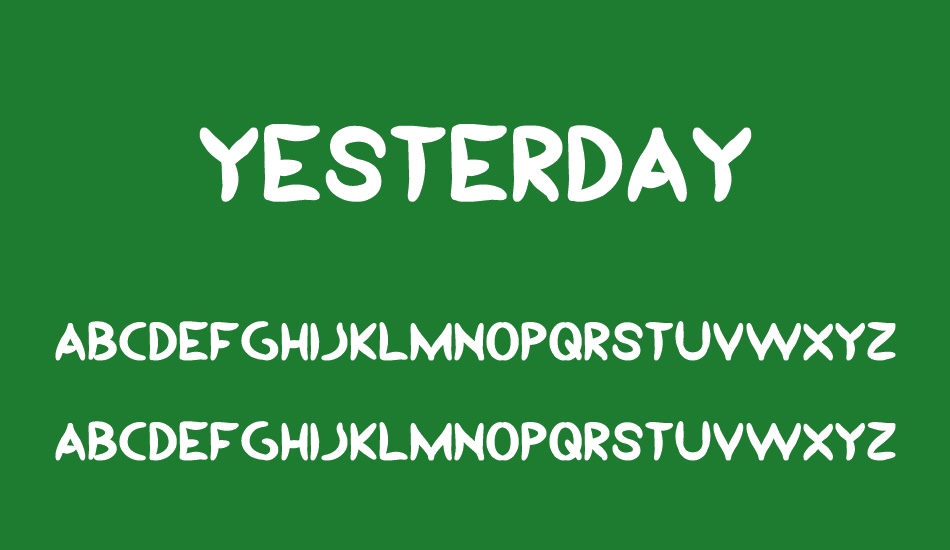 yesterday font