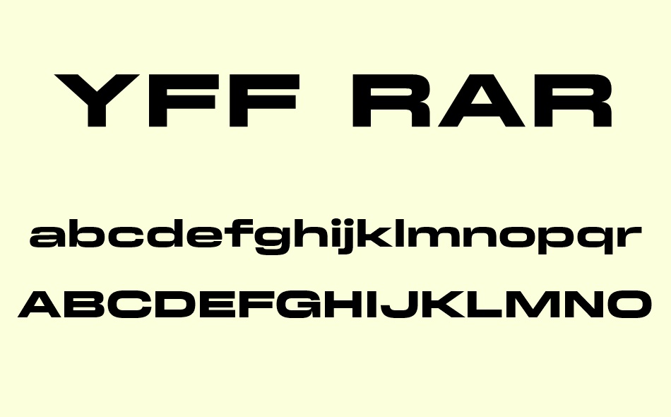 YFF Rare font