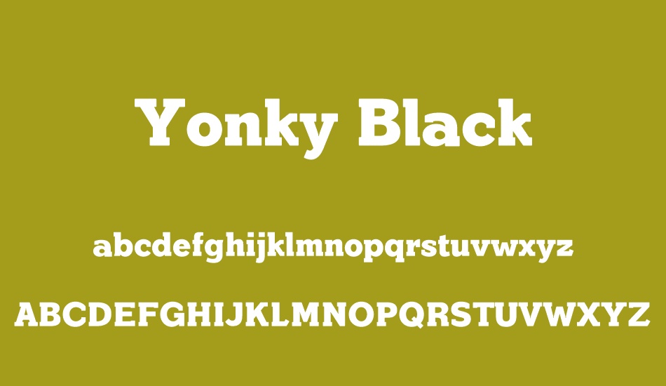 yonky-black font