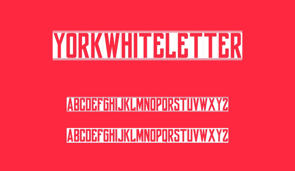 yorkwhiteletter font