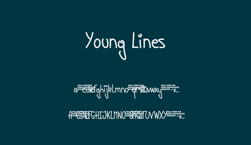 young-lines font