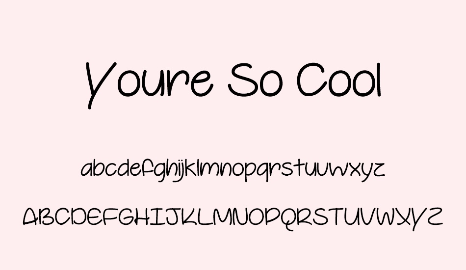 youre-so-cool font