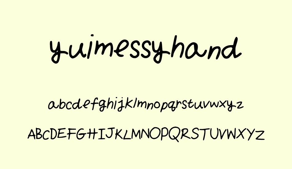 yuimessyhand font