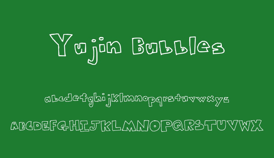 yujin-bubbles font