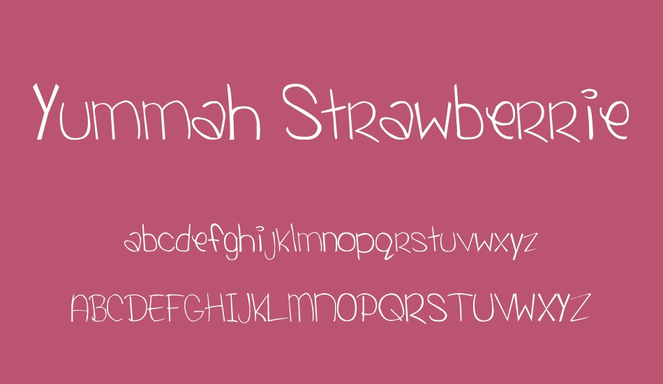 yummah-strawberriez font