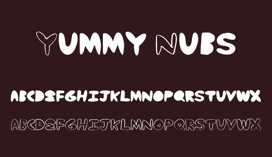 yummy-nubs font