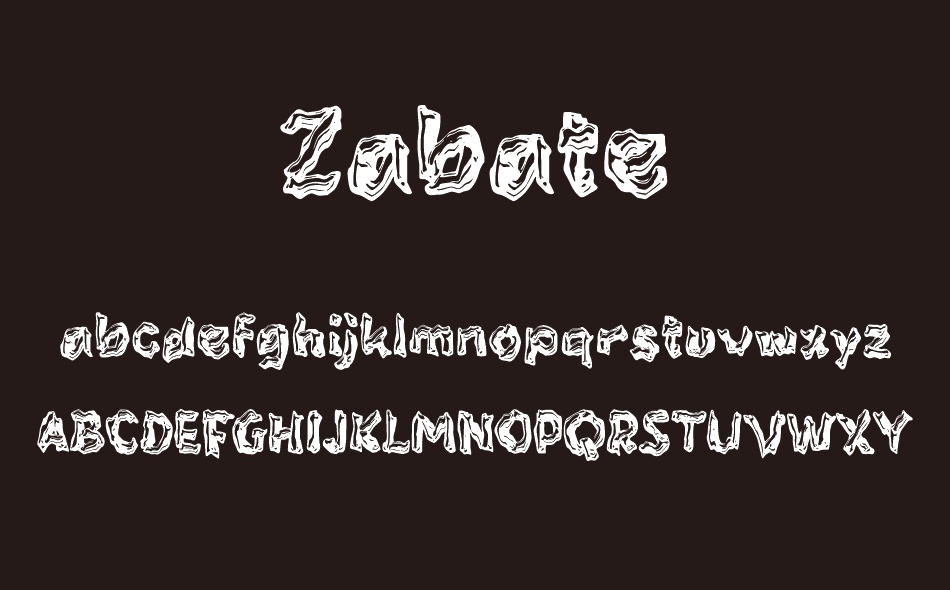 Zabate font
