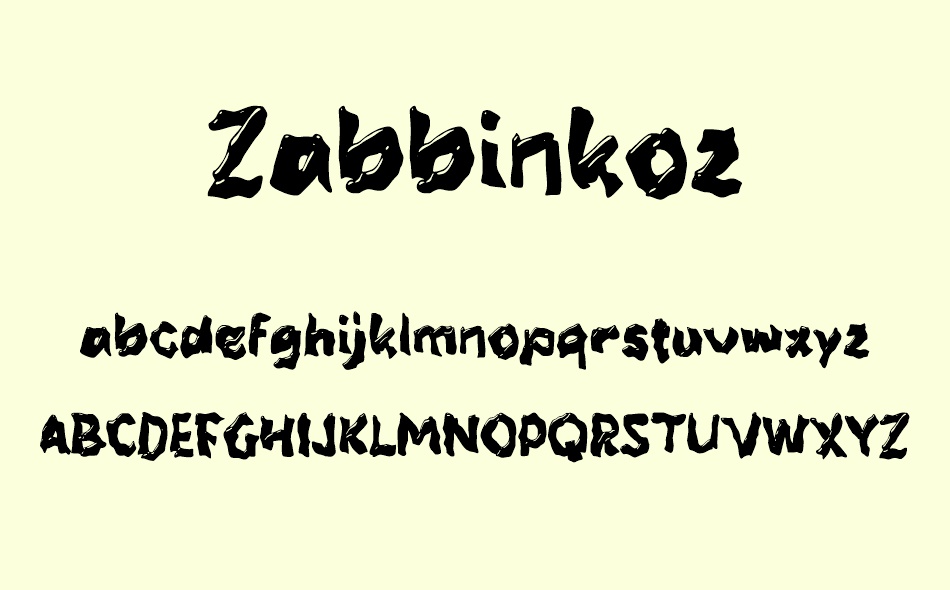 Zabbinkoz font