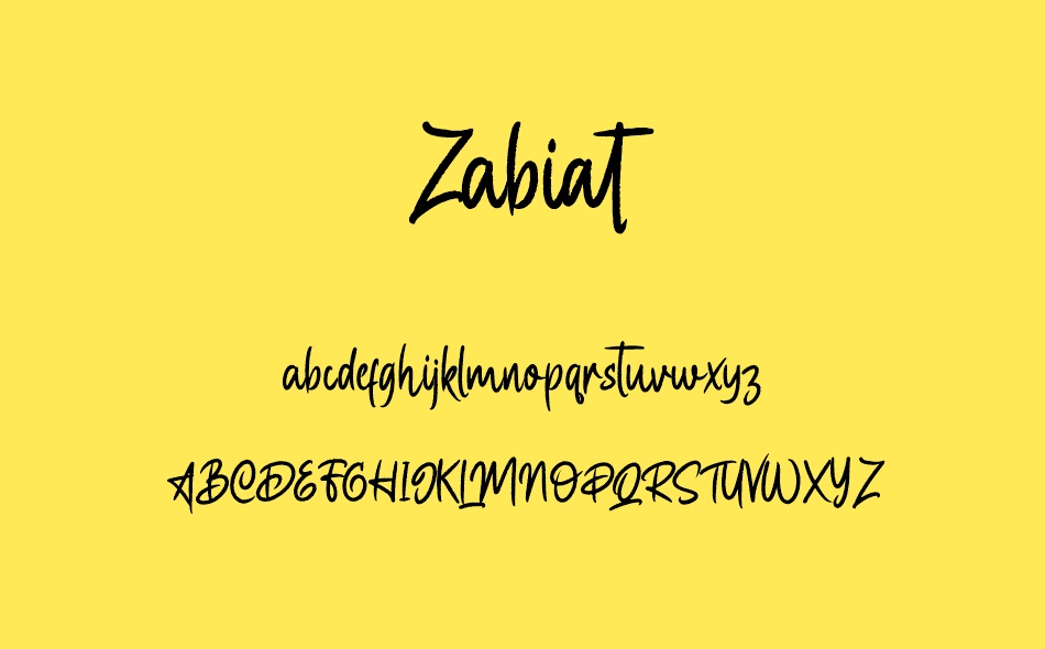 Zabiat font