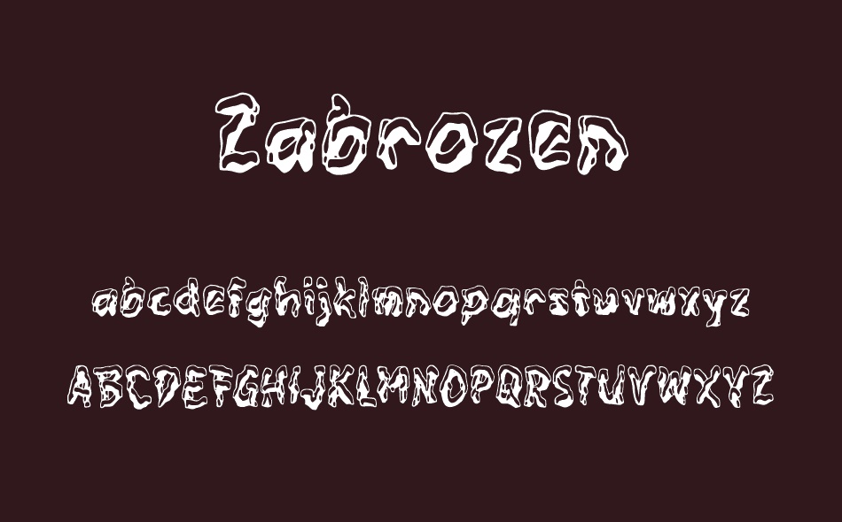 Zabrozen font