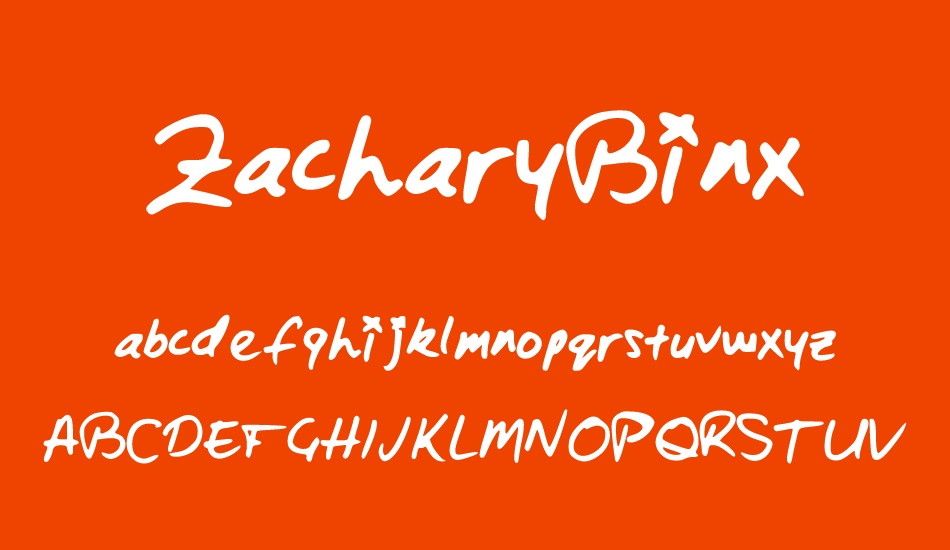 zacharybinx font