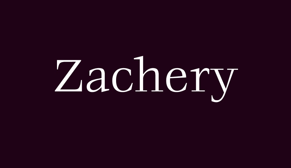 zachery font big