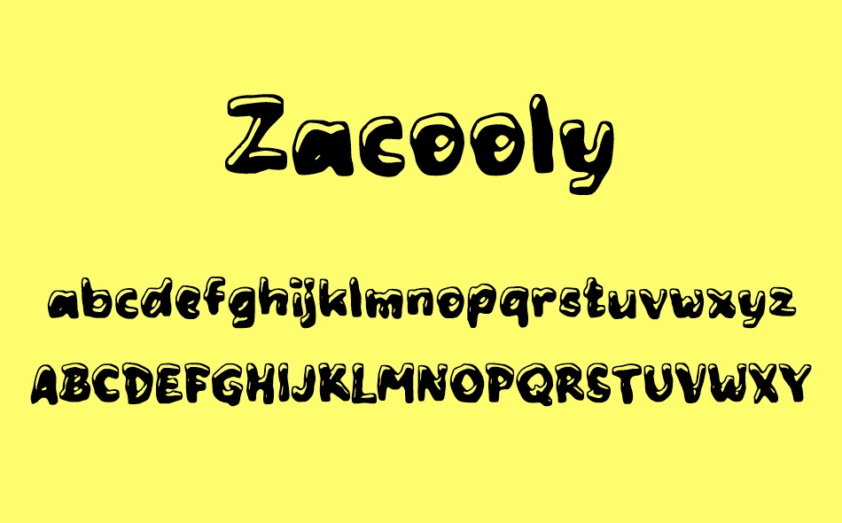 Zacooly font