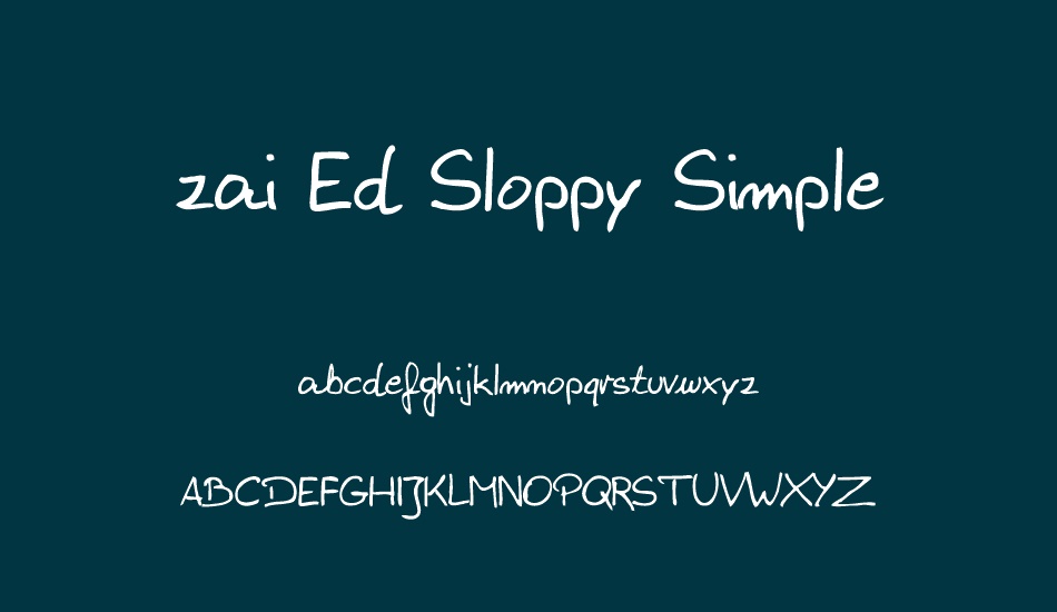 zai-ed-sloppy-simple font