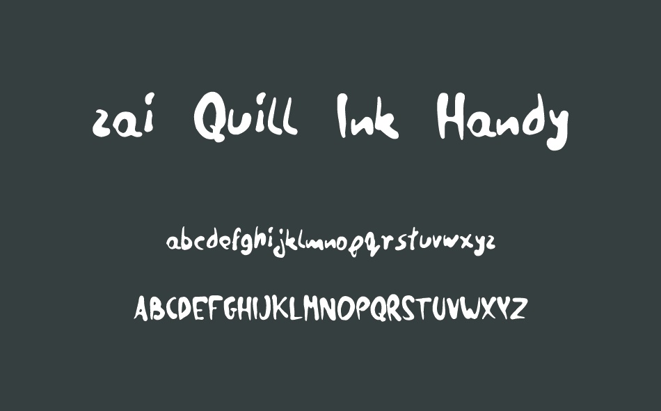 zai Quill Ink Handy font