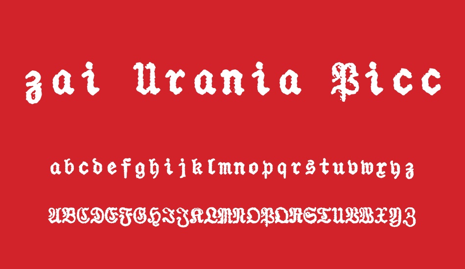 zai-urania-piccola-typewriter font