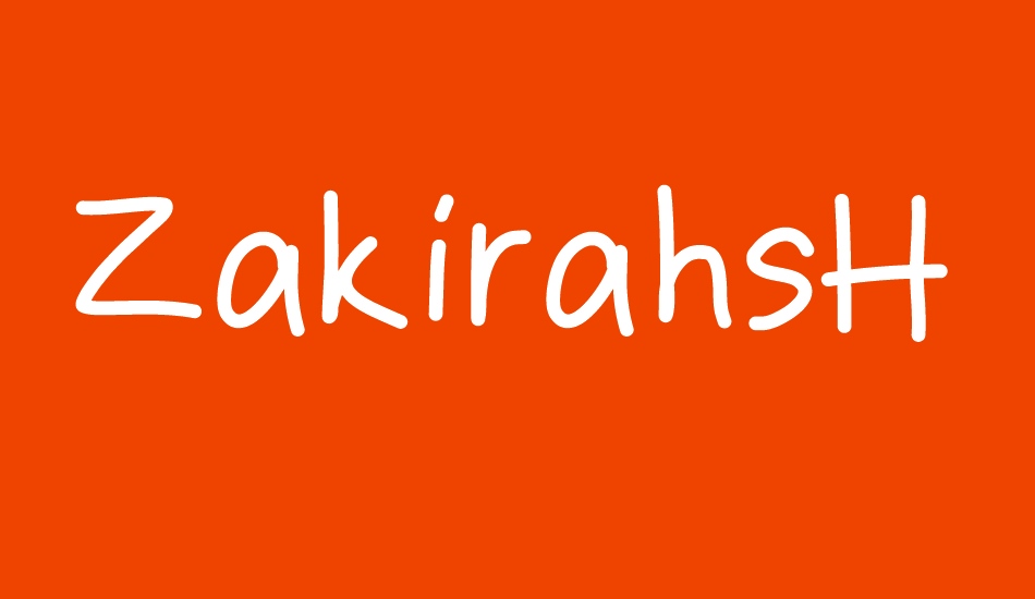 zakirahshand font big