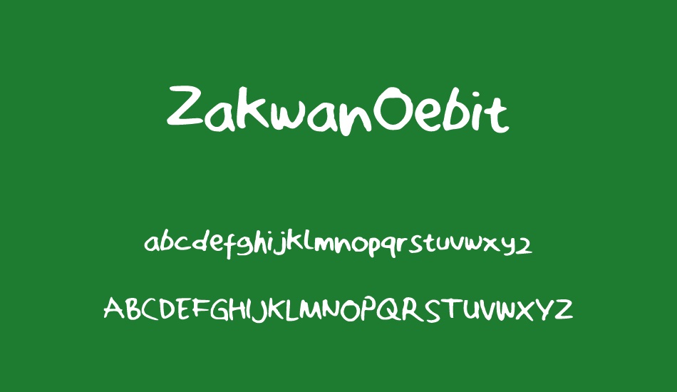 zakwanoebit font