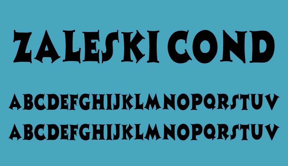 zaleski-condensed font