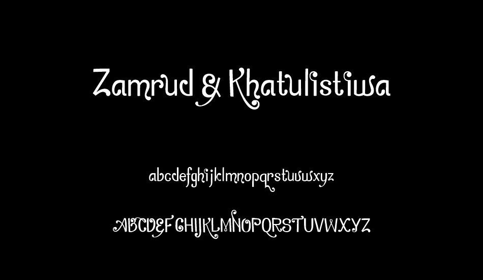 zamrud-&-khatulistiwa font