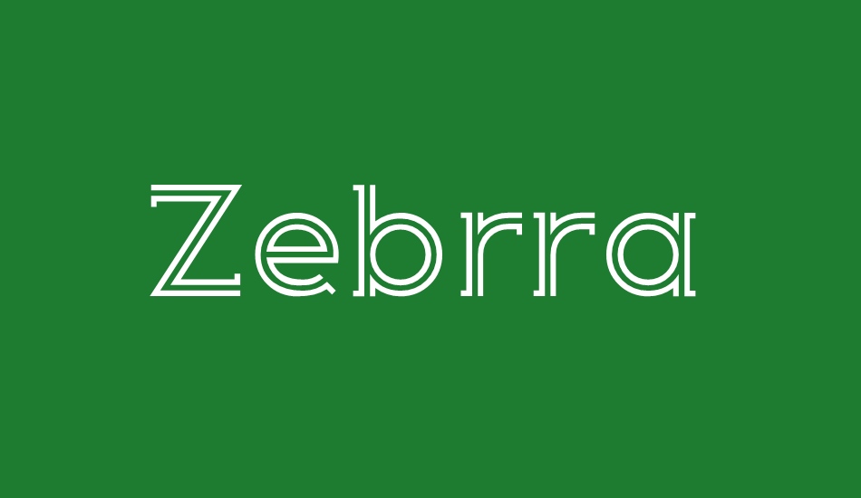 zebrra font big