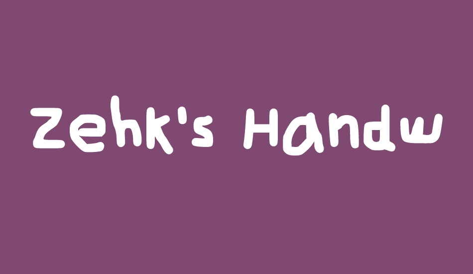 zehks-handwriting font big