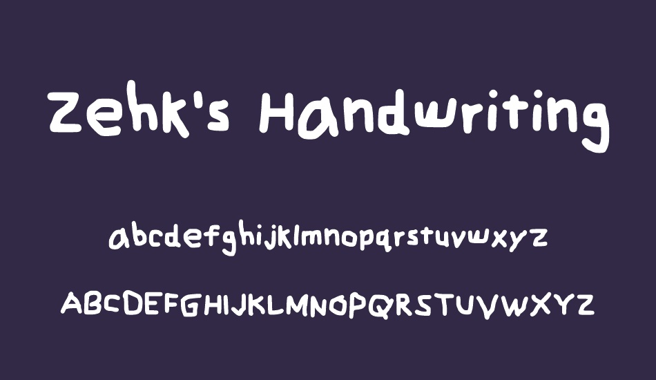 zehks-handwriting font