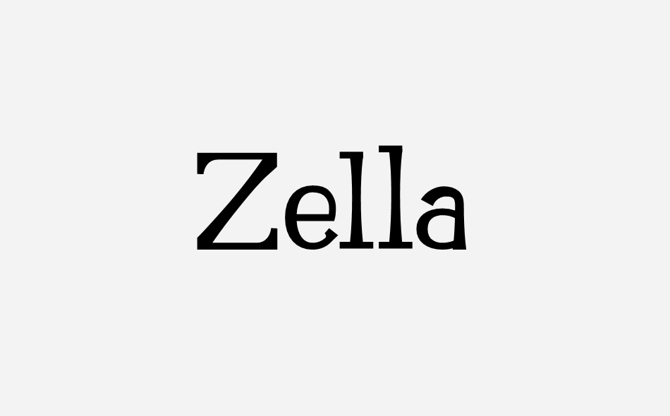 Zella font big