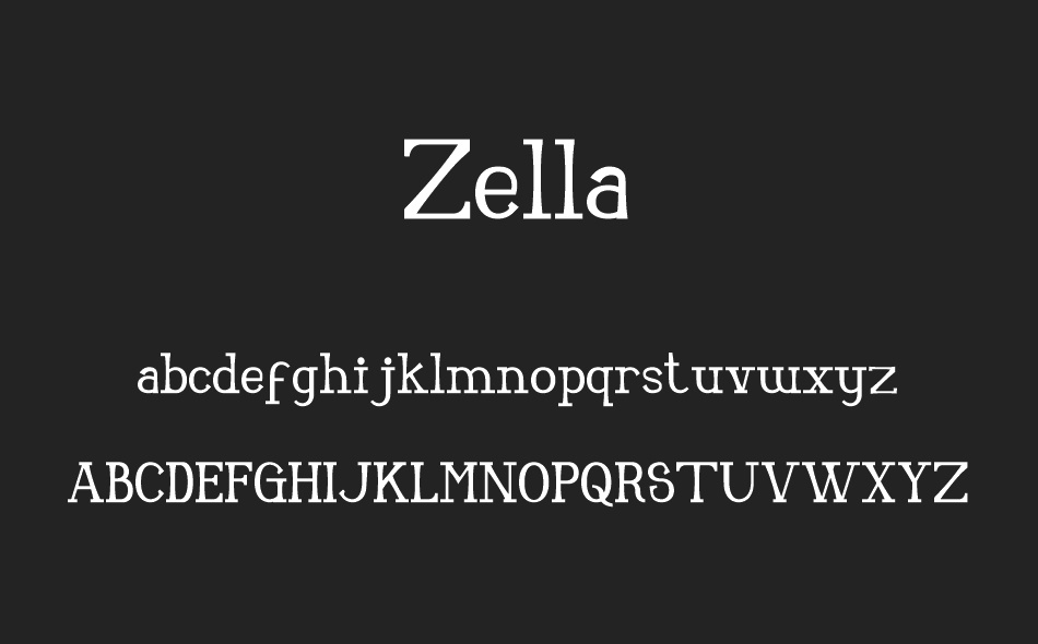 Zella font