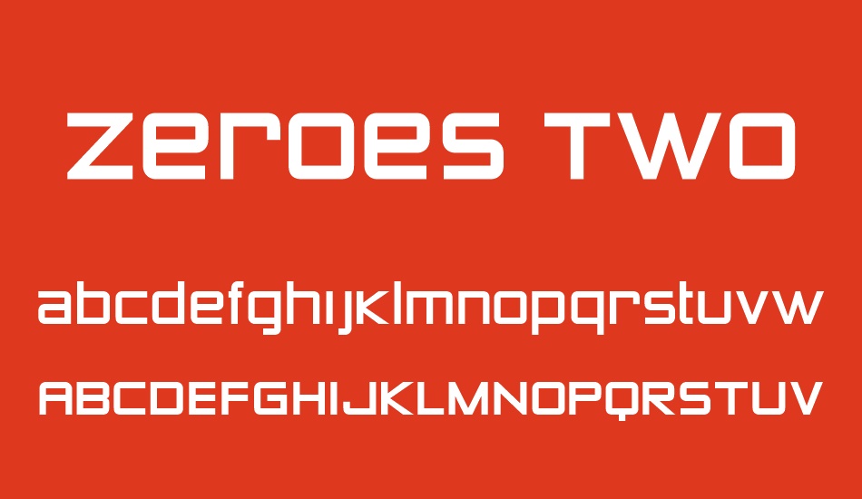 zeroes-two font