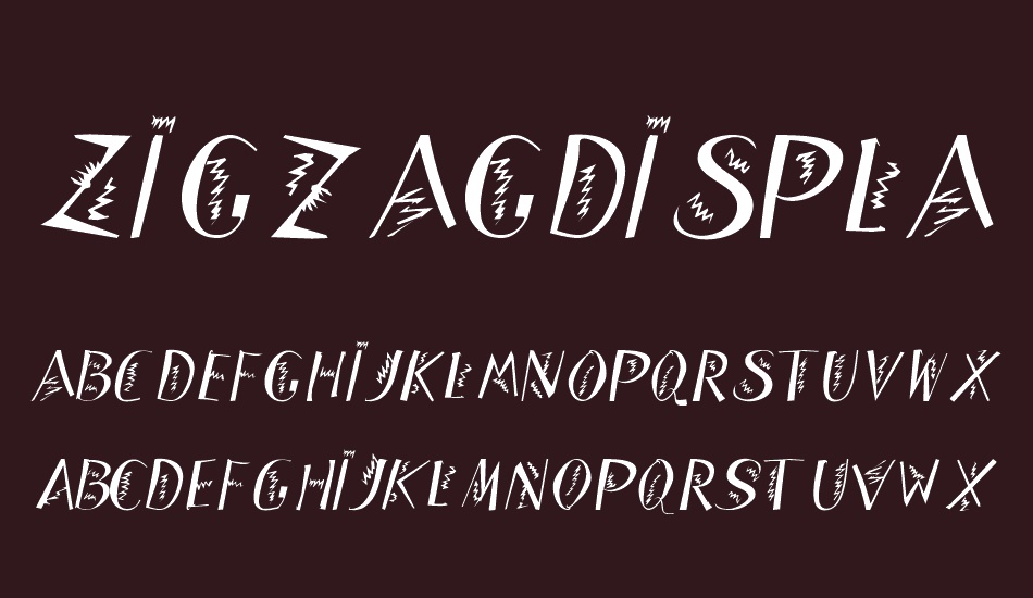 zigzagdisplays font