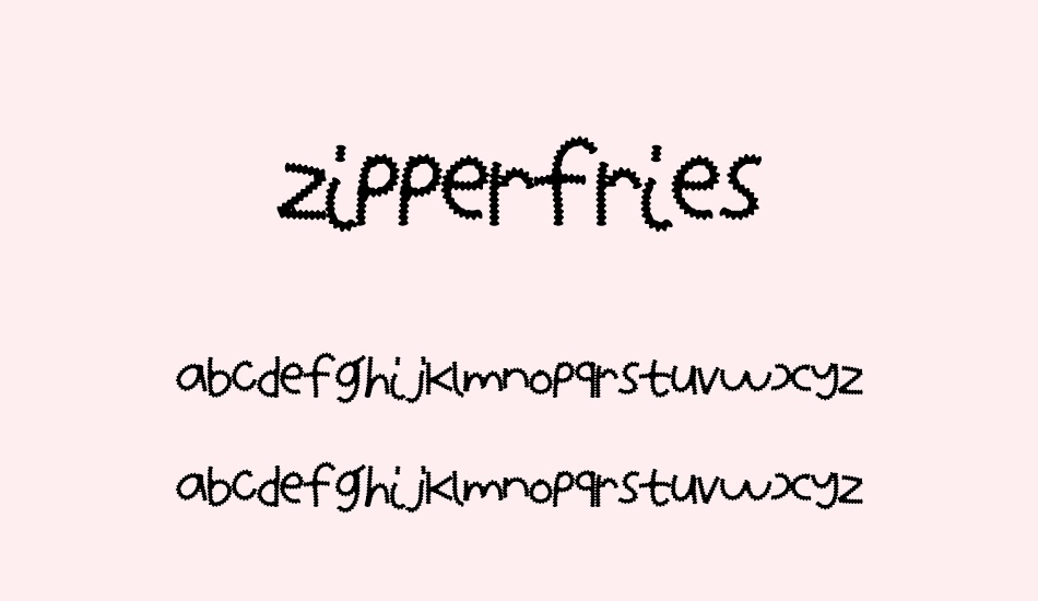 zipperfries font