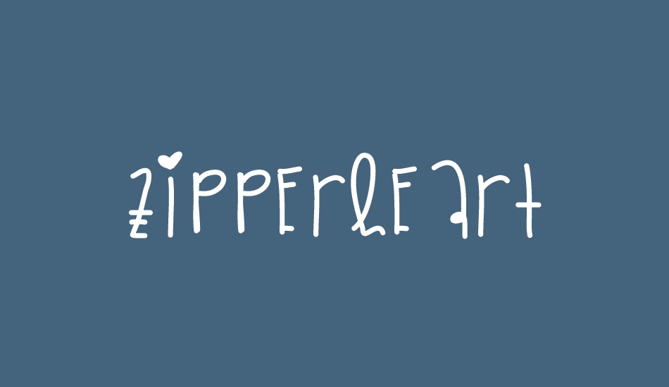 zipperheart font big